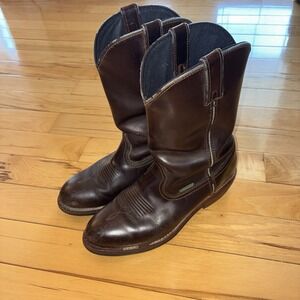 Dan Post Western Cowboy Boots Milwaukee Brown Size 9.5 Men's Round Toe